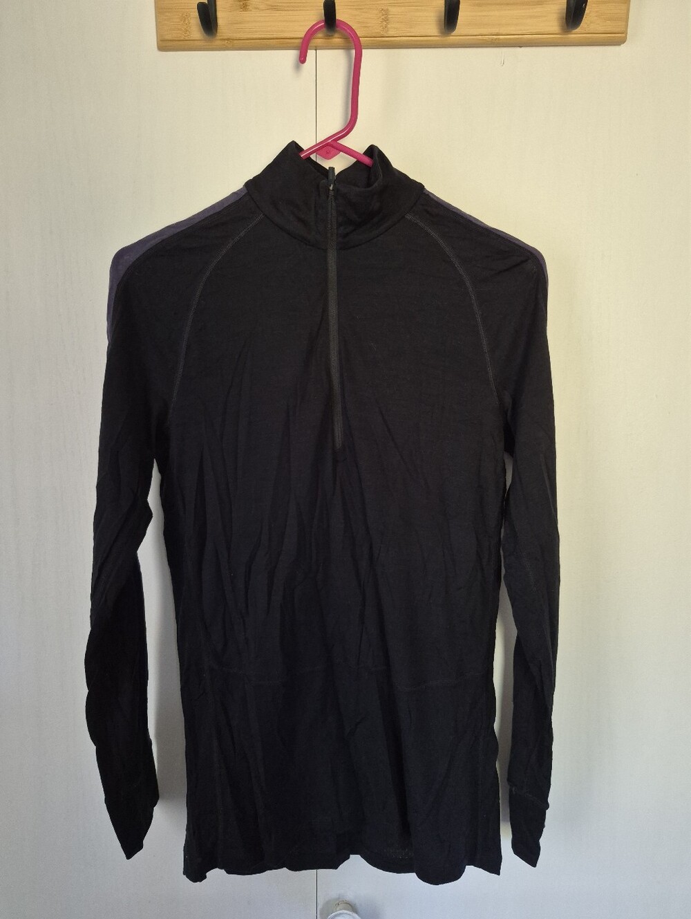 Icebreaker Lightweight Zip Neck Wool Blend Thermal Top
